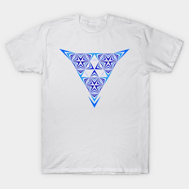 Geometric Sea Breeze T-Shirt by cinema4design